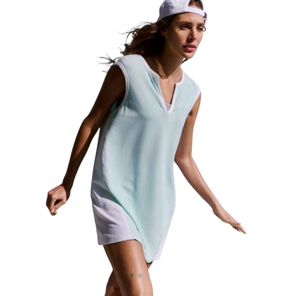 NWT S Free People Hall of Fame Set Crystal Waters Combo Mint White Athleisure